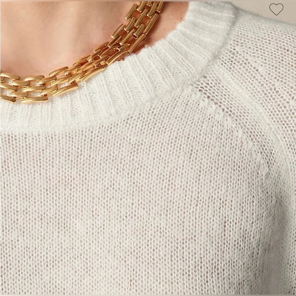 J.Crew High Rib Pullover Sweater in Wool Blend, Size S
